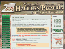 Tablet Screenshot of hallilanpizzeria.com